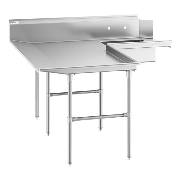 Regency 6' 16-Gauge Stainless Steel Soiled L-Shape Dishtable - Left Landing