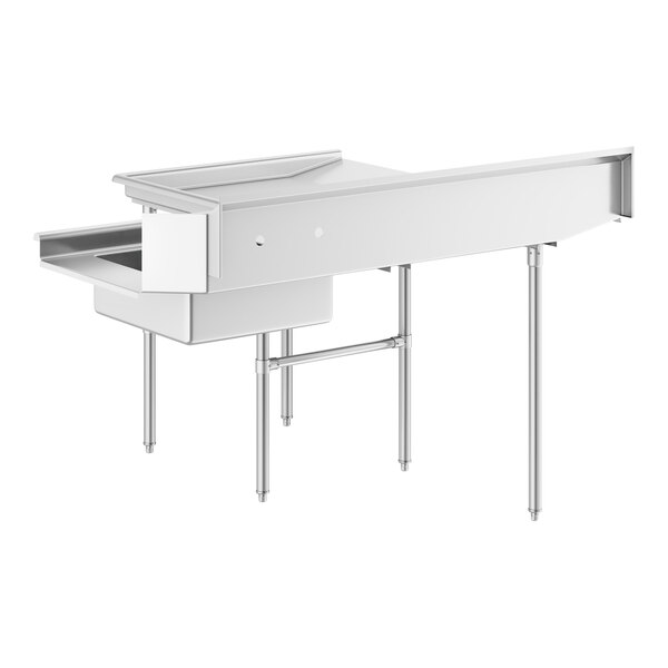 Regency 5' 16-Gauge Stainless Steel Soiled L-Shape Dishtable - Left Landing