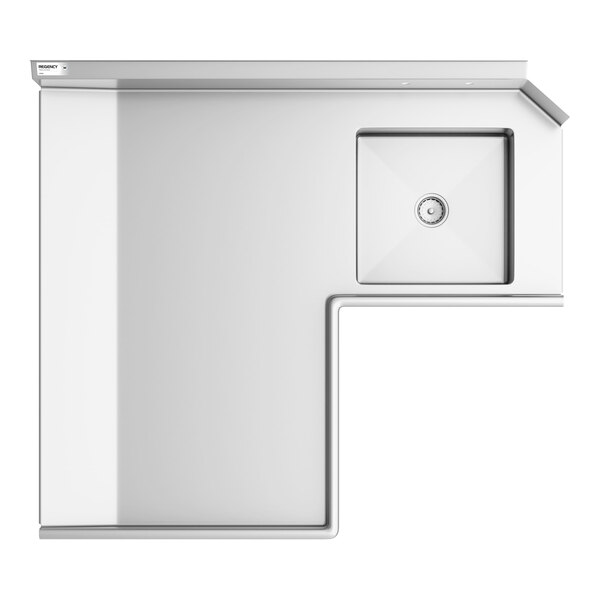 Regency 5' 16-Gauge Stainless Steel Soiled L-Shape Dishtable - Left Landing