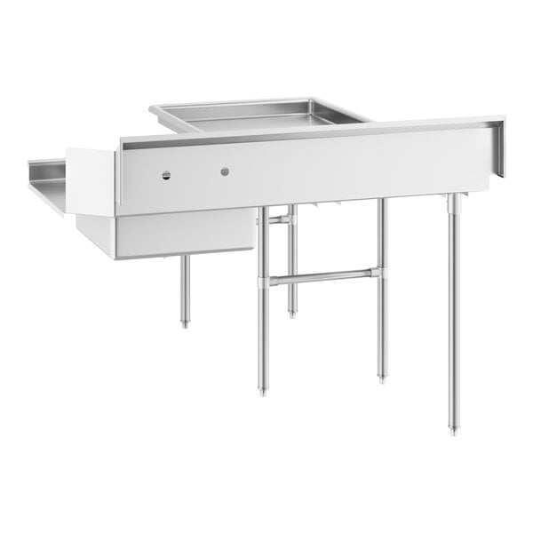 Regency 6' 16-Gauge Stainless Steel Soiled L-Shape Dishtable - Left Island