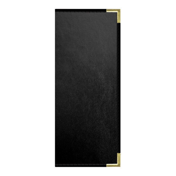 A black rectangular Oakmont menu cover with gold corners.