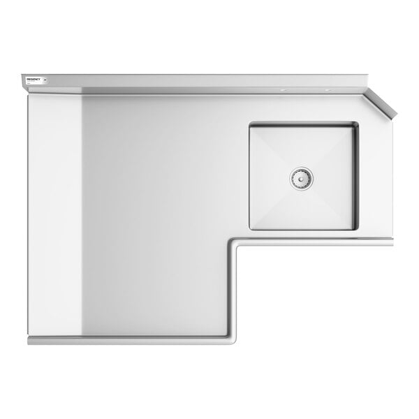 Regency 4' 16-Gauge Stainless Steel Soiled L-Shape Dishtable - Left Landing