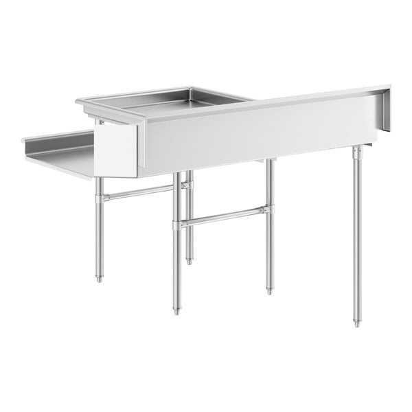 Regency 5' 16-Gauge Stainless Steel Clean L-Shape Dishtable - Left Island