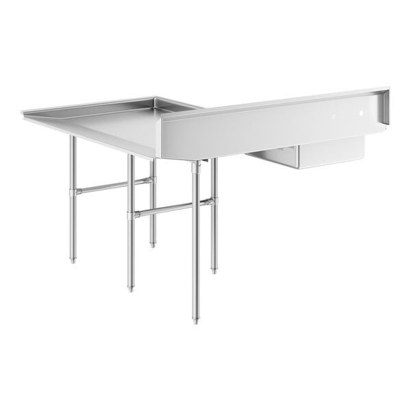 Regency 5' 16-Gauge Stainless Steel Soiled L-Shape Dishtable - Right Landing
