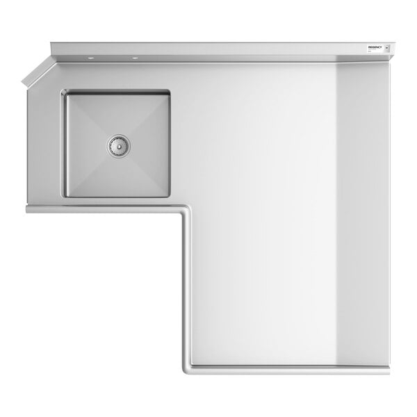 Regency 5' 16-Gauge Stainless Steel Soiled L-Shape Dishtable - Right Landing