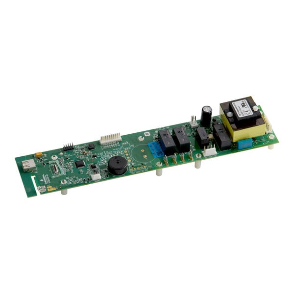 A rectangular Amana Menumaster 59194640 control board with various electronic components mounted on a green circuit board.