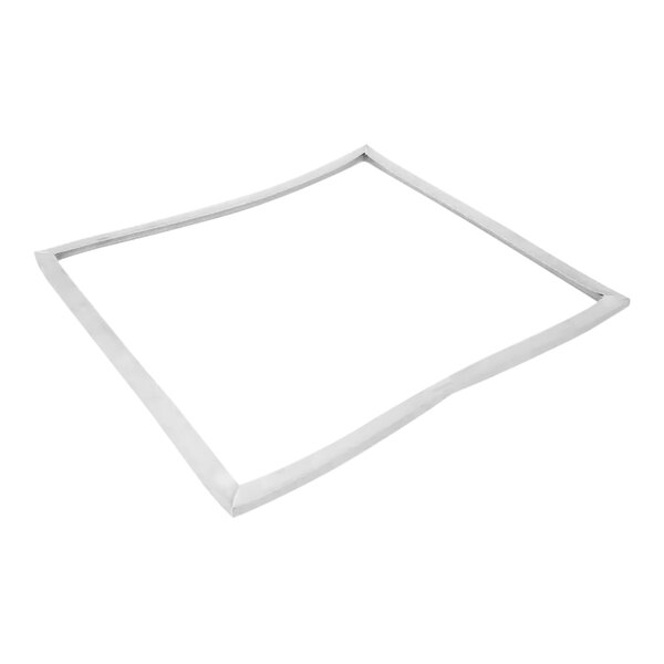 A white plastic door gasket for a smoker.