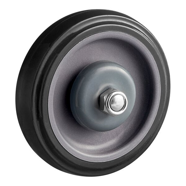 A black Regency caster wheel with a gray center and rim.