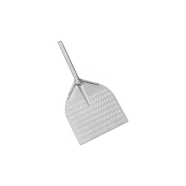 An American Metalcraft aluminum pizza peel with a long silver handle.