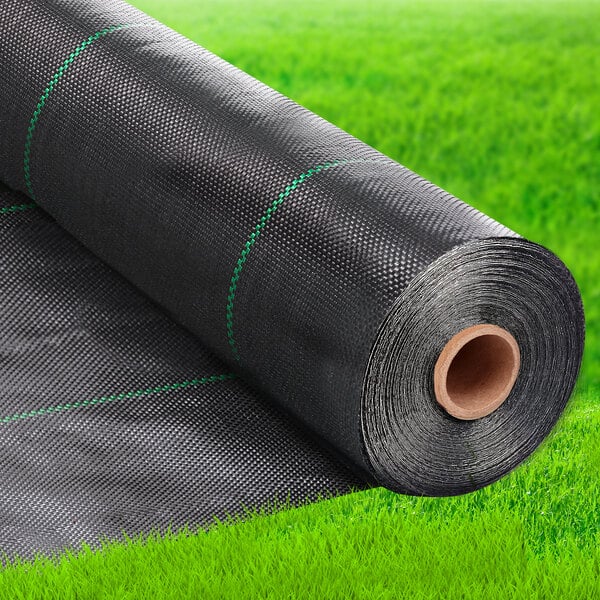 A roll of black SEALTECH landscape fabric.