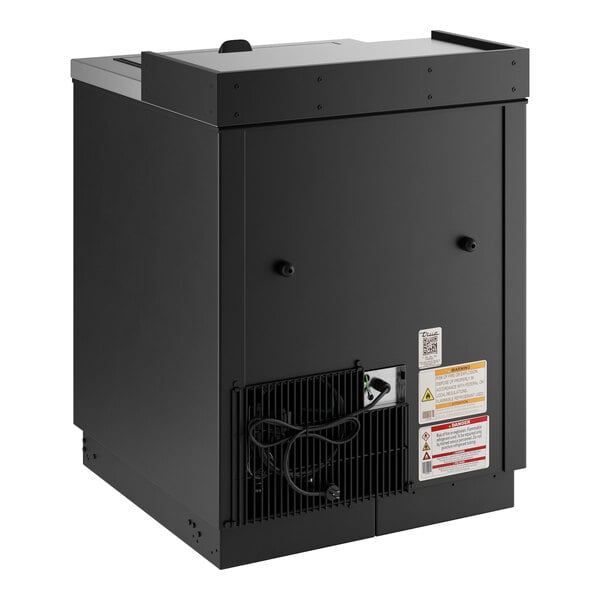 A black True glass froster with the door open.