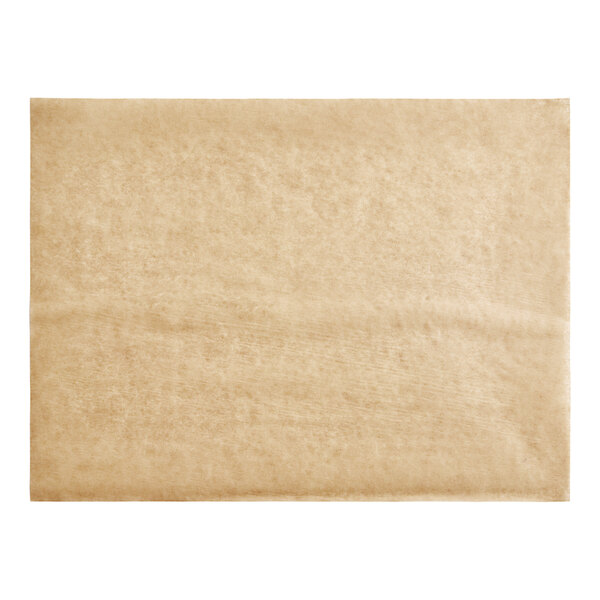 A piece of Baker's Lane unbleached Quilon coated parchment paper with black text on a white background.