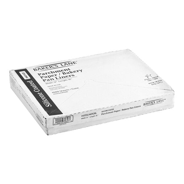 A white Baker's Lane box with black text on it.