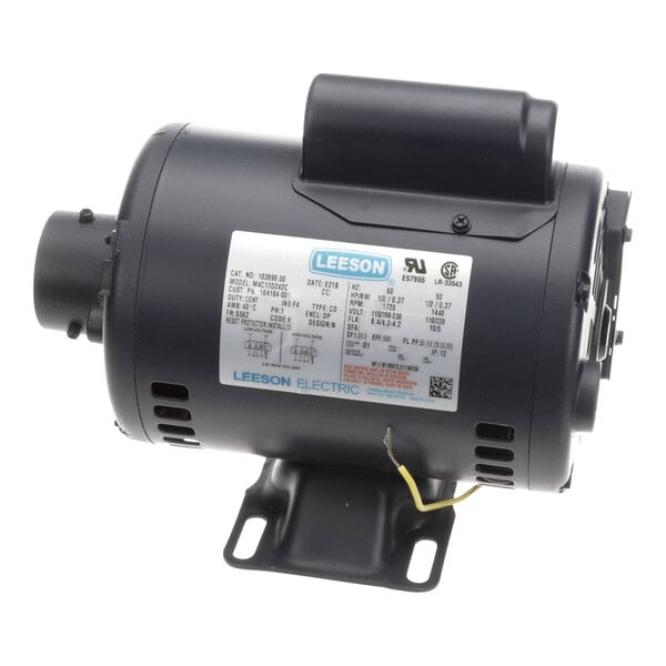 A black Henny Penny Hub Mount filter motor with a black cover.