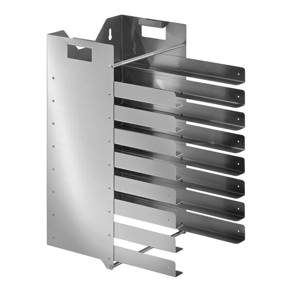 A Sirman metal rack with 8 shelves.