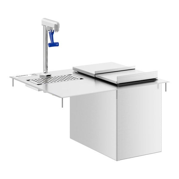 Regency 17" x 21" Stainless Steel Water Station with Ice Bin and Glass Filler - 23 lb.