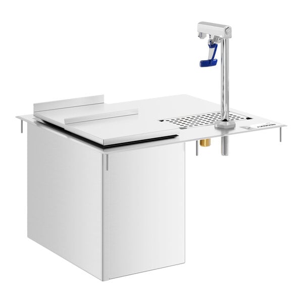 Regency 17" x 21" Stainless Steel Water Station with Ice Bin and Glass Filler - 23 lb.