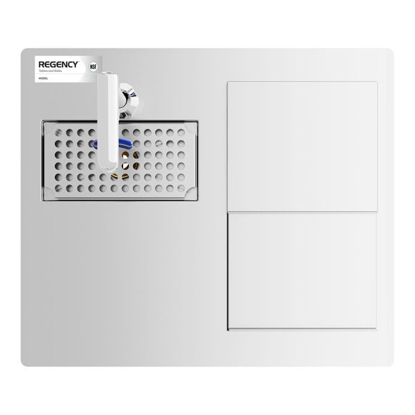 Regency 17" x 21" Stainless Steel Water Station with Ice Bin and Glass Filler - 23 lb.