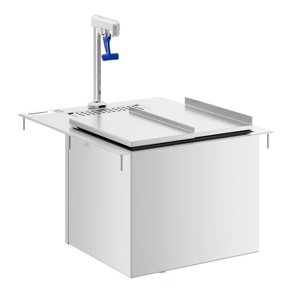 Regency 18" x 21" Stainless Steel Water Station with Ice Bin and Glass Filler - 23 lb.