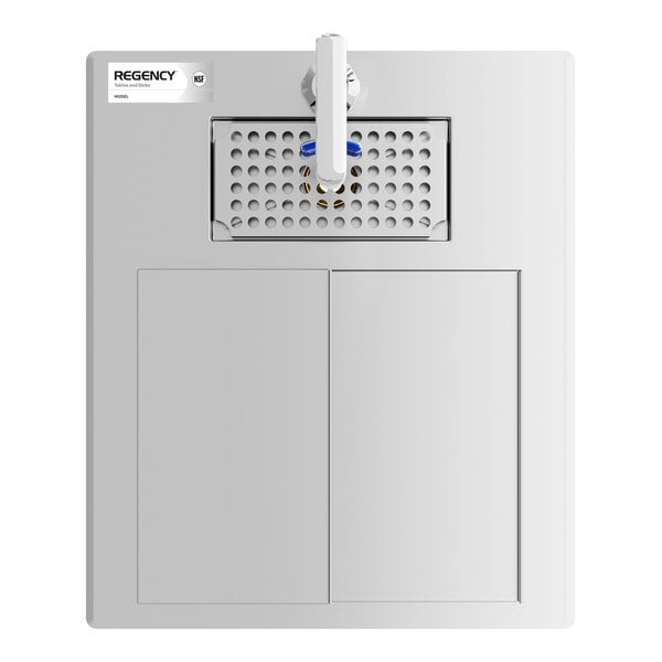 Regency 18" x 21" Stainless Steel Water Station with Ice Bin and Glass Filler - 23 lb.