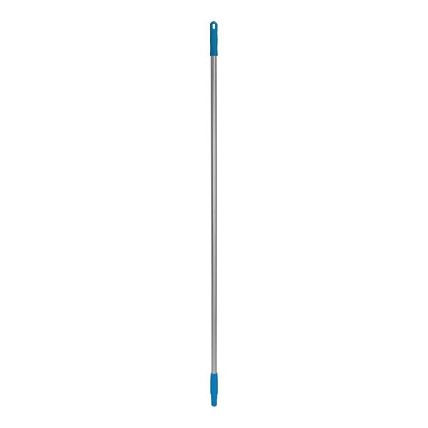 A long silver and blue pole with a blue Remco ColorCore handle.
