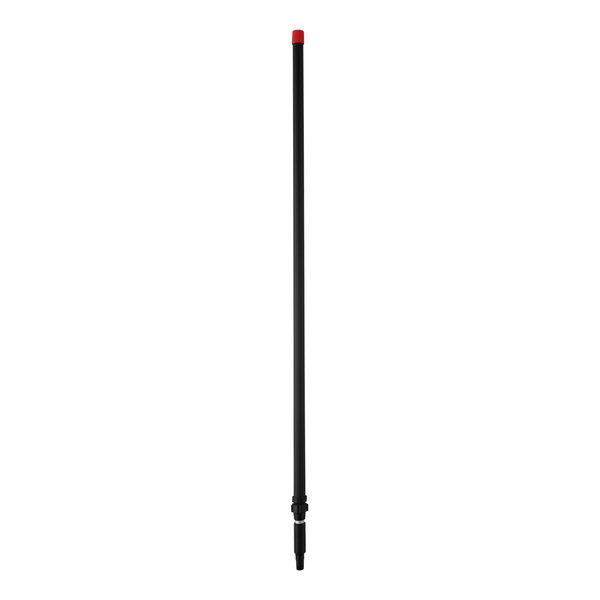 A black and red Vikan telescopic handle.