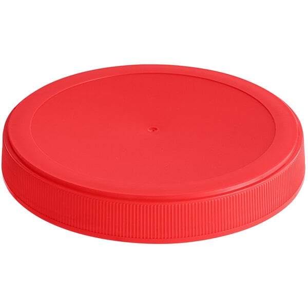 A 110/400 red plastic lid with a white background.