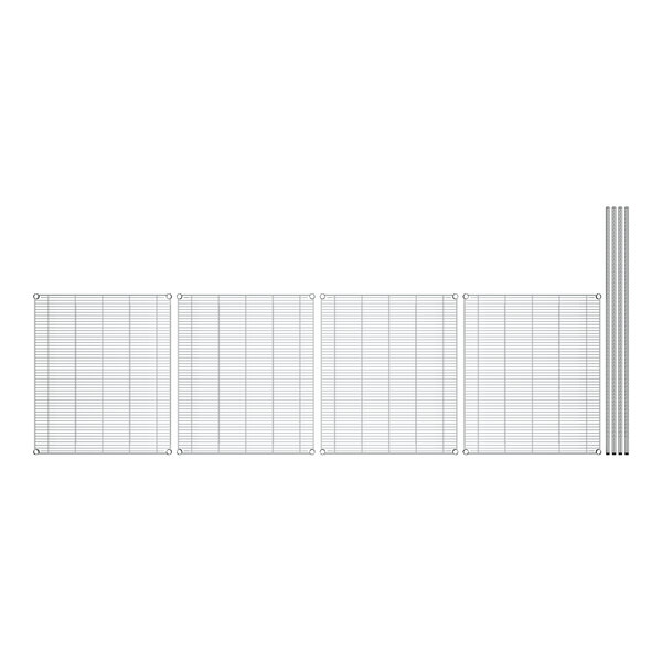 A close-up of a Regency chrome wire grid.