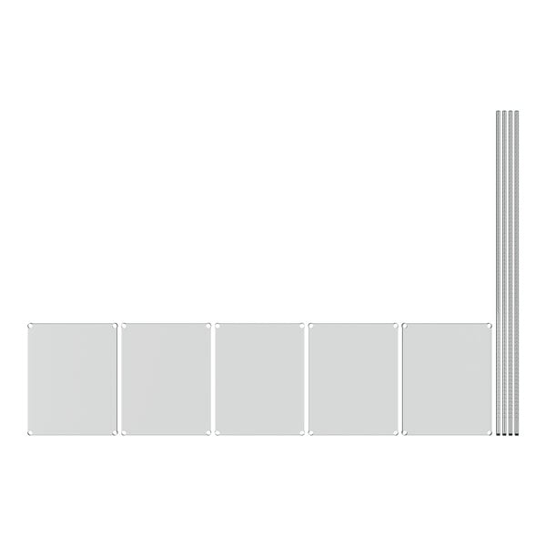 A row of white rectangular objects with black borders.