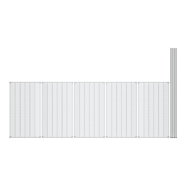 A white rectangular grid of metal rods with holes in it.
