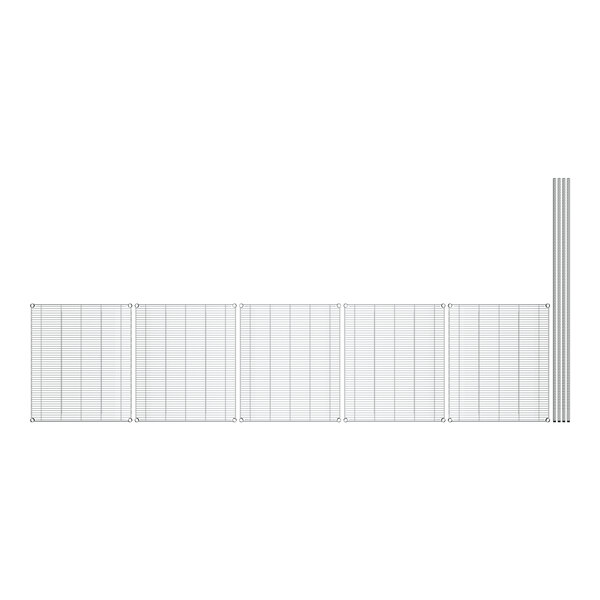 A Regency stainless steel wire shelving unit with 5 shelves.