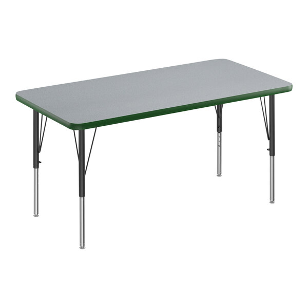 A rectangular activity table with a green border.