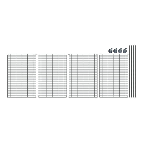 A white sheet of paper with a black grid.