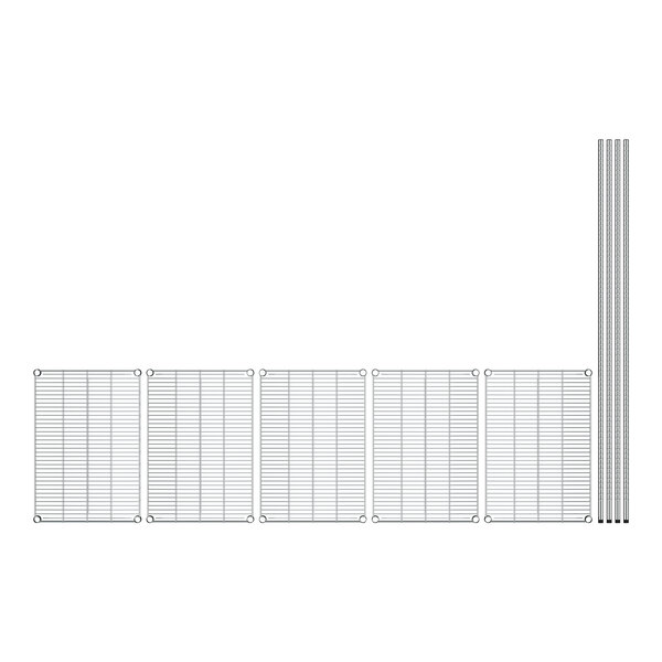 A white sheet with metal grids.