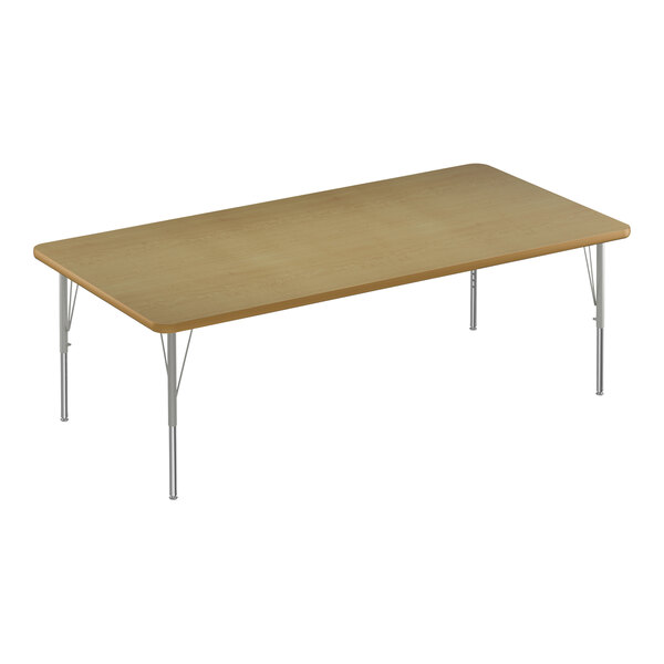 A rectangular Correll activity table with metal legs.