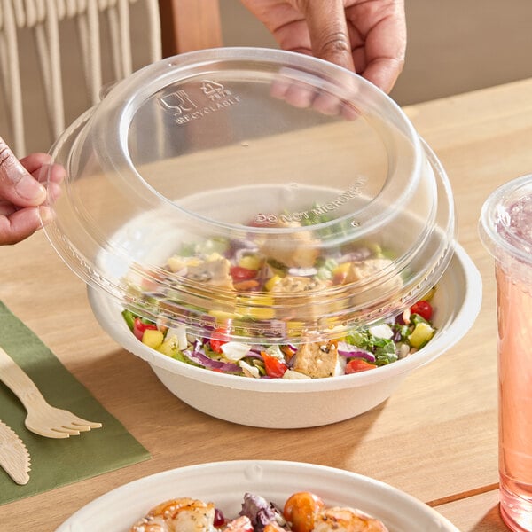 Tellus Products 24-48 oz. Round Vented Dome Take-Out Lid - 300/Case