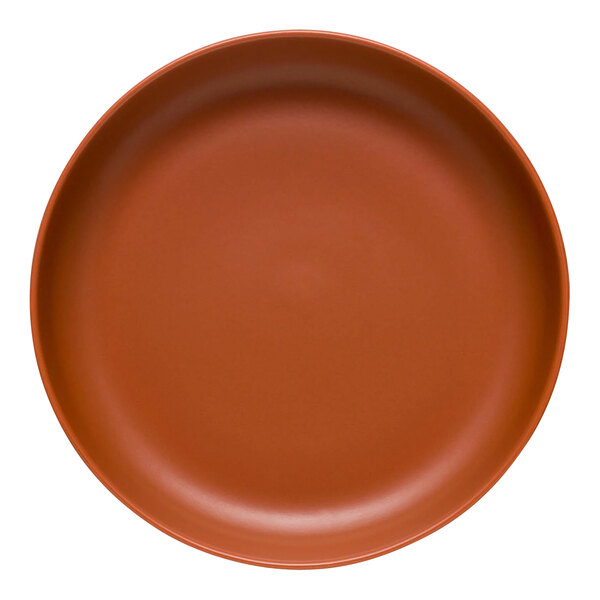 A close-up of a Libbey Driftstone clay low bowl with a satin matte finish.