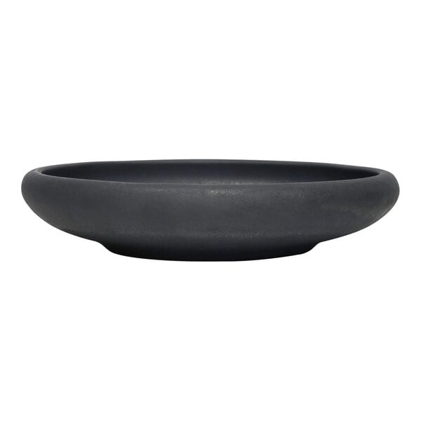 A Reserve by Libbey Ignea black porcelain deep bowl.