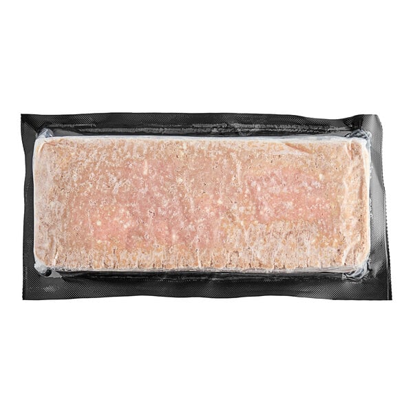 A close up of a bag of Impossible Foods plant-based vegan ground pork.