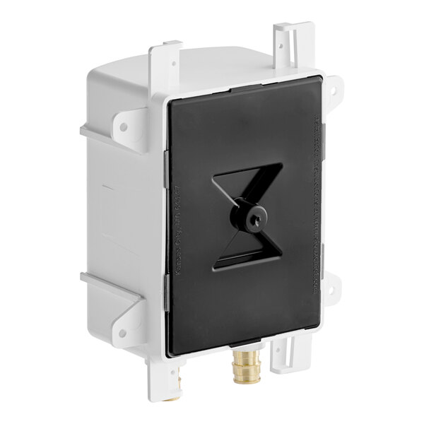 A white Sioux Chief OxBox with a black cover and button.