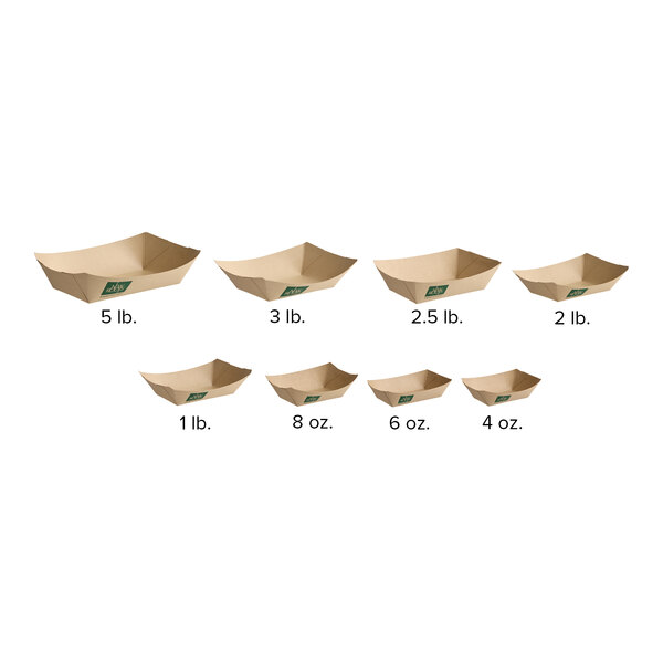 A 6 oz. compostable rectangular bamboo food tray.