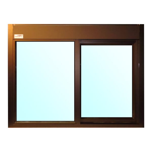 Ready Access 60021111 Model 600 47 1/2" x 4 1/2" x 35 3/4" Bronze Right-to-Left Manual Drive-Thru Window with Smash-and-Grab Security Glass
