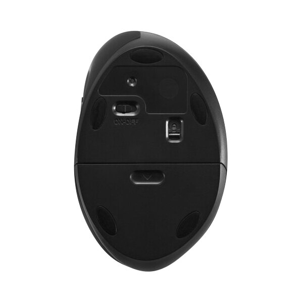 A black Kensington Pro Fit left handed wireless mouse with buttons.