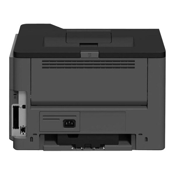 A close-up of a Lexmark MS521DN monochrome laser printer with a black cover.