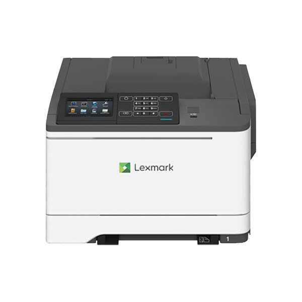 A black Lexmark CS622DE color laser printer with white buttons.