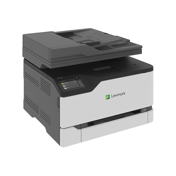 A close-up of a Lexmark MC3426i color laser printer.