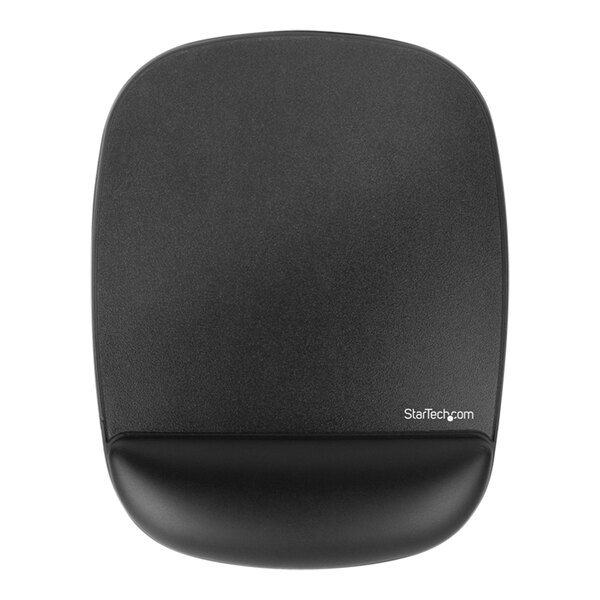 A black StarTech mouse pad with a wrist rest.