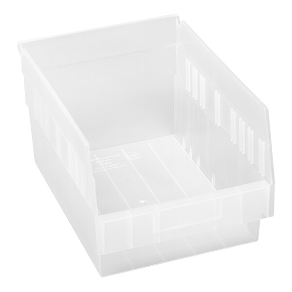 A clear plastic container with a clear lid.
