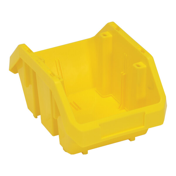 A yellow Quantum storage bin.