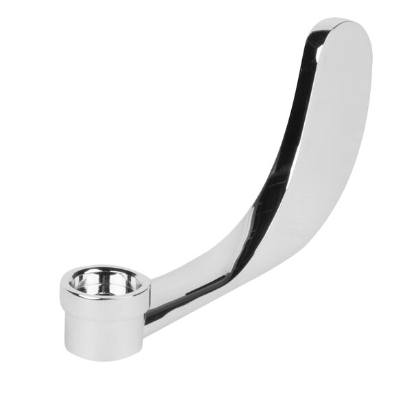 A T&S polished chrome wrist action handle.